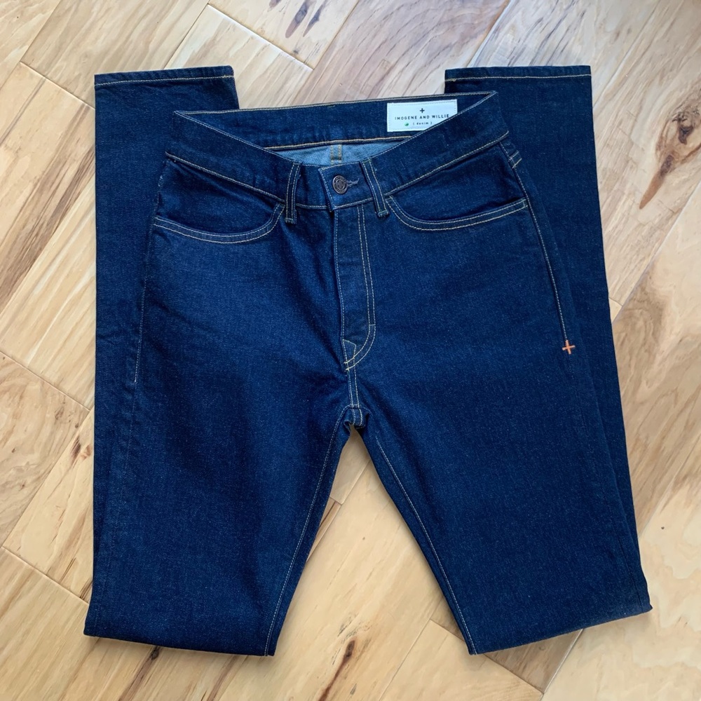 Imogene + Willie Jeans Imogene Slim Dark Wash High Rise Jean Indigo Wash size 28
